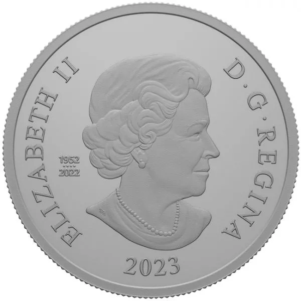 Král Charles III. - monogram,  stříbrná mince