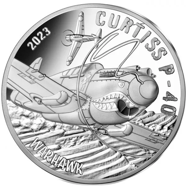 Curtiss P-40, 22 g stříbrná mince