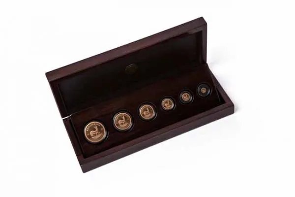 Prestižní sada 6 zlatých mincí Krugerrand 2021