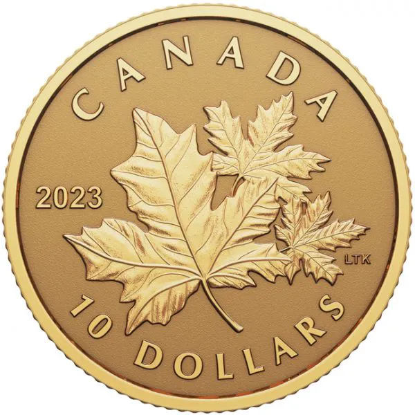 Věčný Maple Leaf 2023; 1,5 g zlata