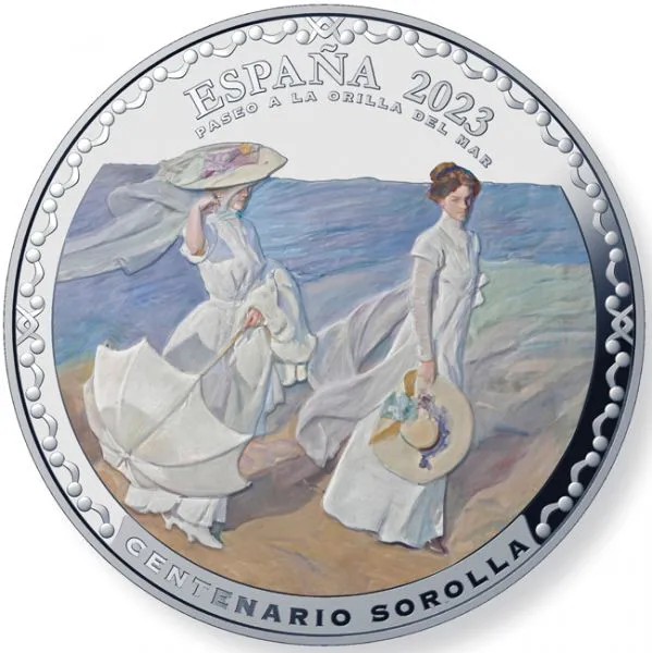 Obraz od Joaquina Sorolla - Procházka podél pobřeží, stříbrná mince 