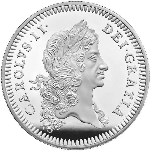 Král Karel II., Dei Gratia - Z boží milosti, 3 oz stříbra