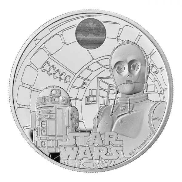 Star Wars:R2-D2 a C3PO, 1 oz stříbra