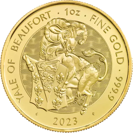 Zlatá mince Tudorovská zvířata - Yale of Beaufort 2023, 1 oz
