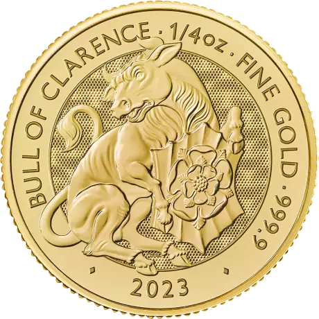 Zlatá mince 1/4 Oz Tudorovská zvířata The Bull of Clarence | 2023