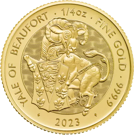 Zlatá mince Tudorovská zvířata - Yale of Beaufort 2023, 1/4 oz
