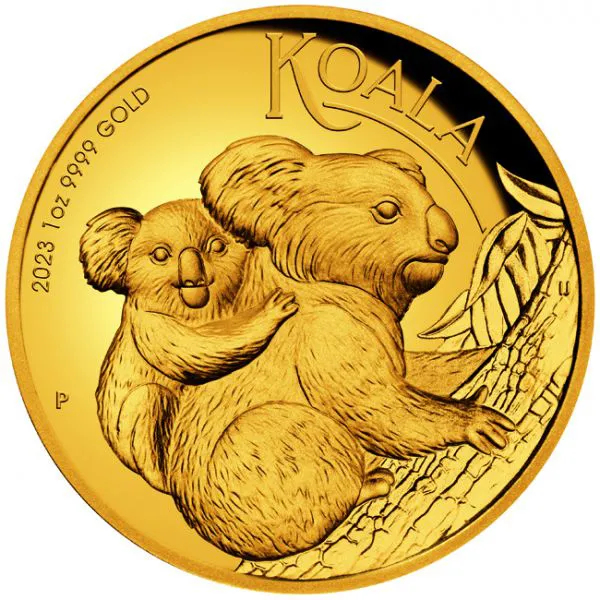 Zlatá koala, vysoký reliéf, 1 oz 