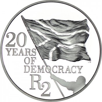 2 rand Stříbrná mince 20 let demokracie PP