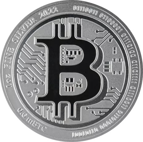 Stříbrná mince Bitcoin 2022, 1 oz