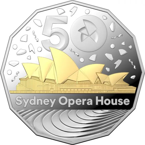50 let Opery v Sydney, stříbrná mince