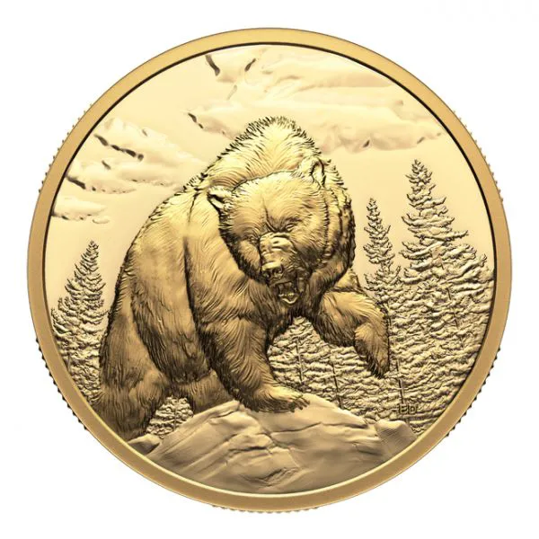 Medvěd Grizzly, 1 oz zlata