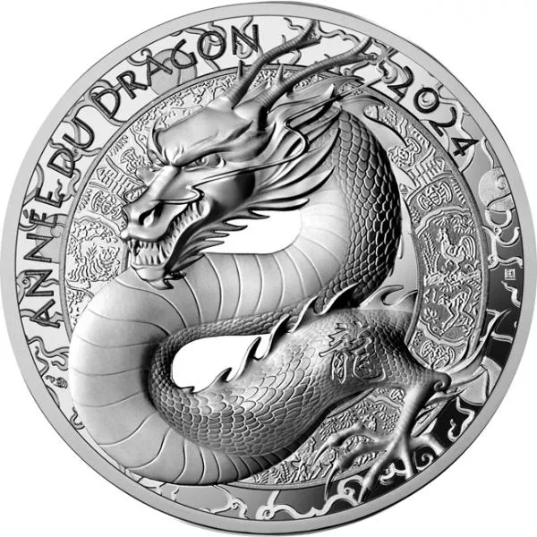 Lunární drak 2024 - Pařížská mincovna, 1 oz stříbra