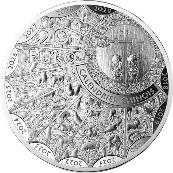 Lunární drak 2024 - Pařížská mincovna, 1 oz stříbra