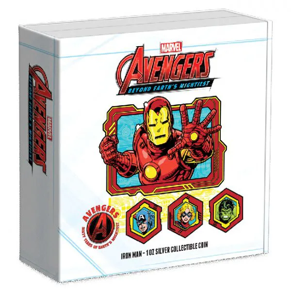 Iron Man - 60. výročí Marvel Avengers, 1 oz stříbra