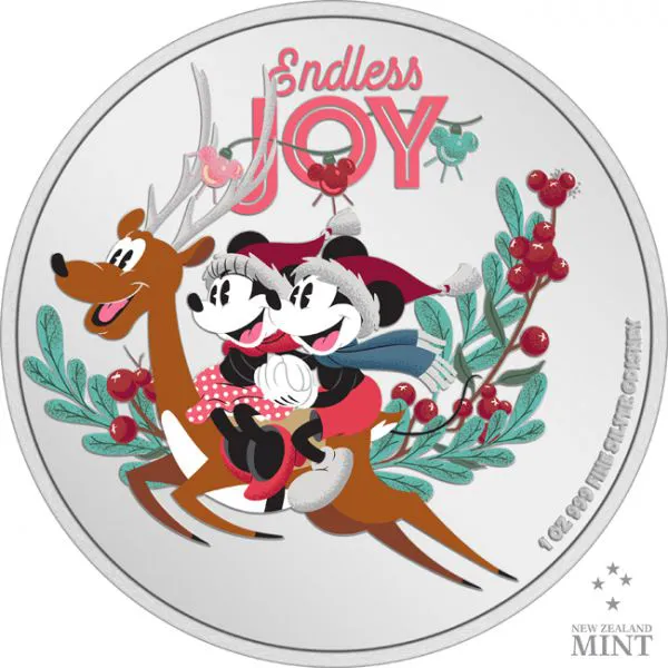 Vánoční pozdravy 2023 - Mickey Mouse, 1 oz stříbra