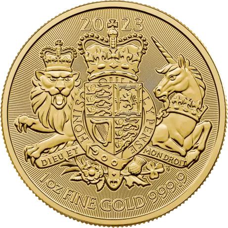 Zlatá investiční mince The Royal Arms (Státní znak) 2023, 1 oz