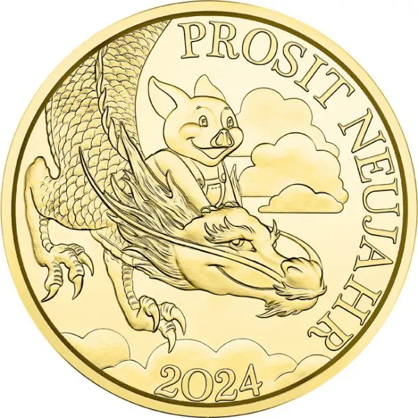 Žeton štěstí 2024, zlatá mince