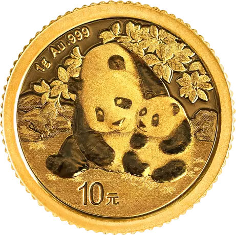 Zlatá mince Panda 1 g - 2024