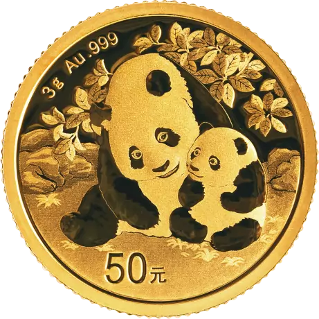 Zlatá mince Panda 3 g - 2024