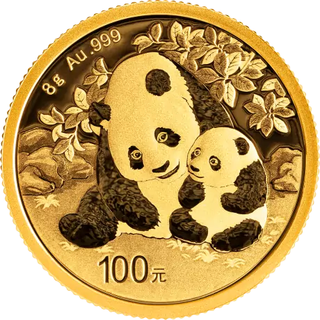 Zlatá mince Panda 8 g - 2024