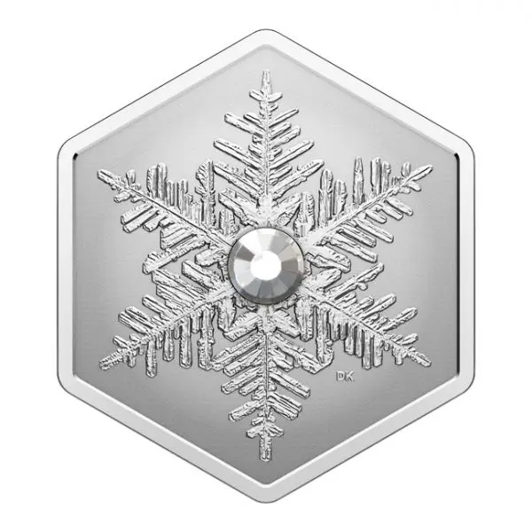 Sněhová vločka 2023, 1 oz stříbra