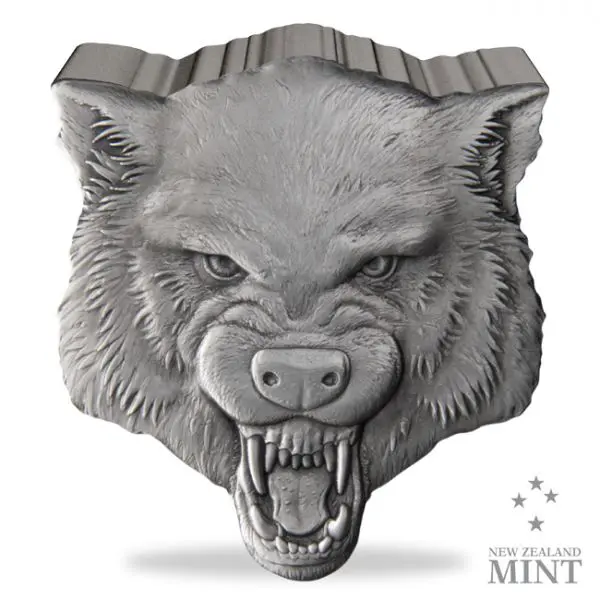 Hlava vlka, 2 oz stříbra