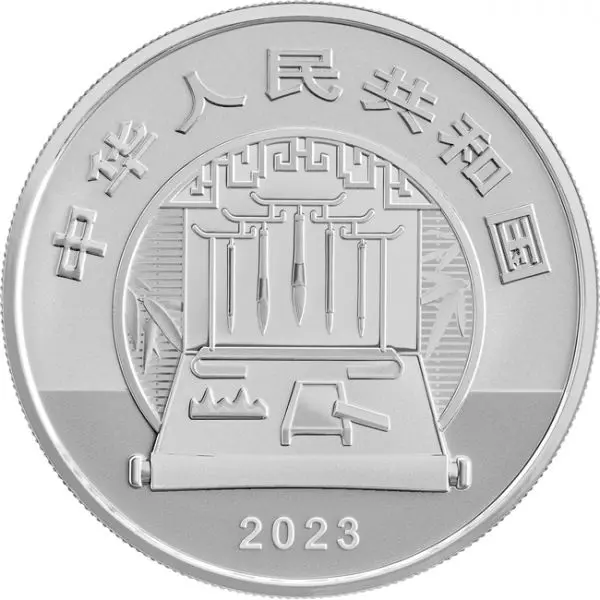 Slavné čínské malby - sada v etuji, stříbro 180 g