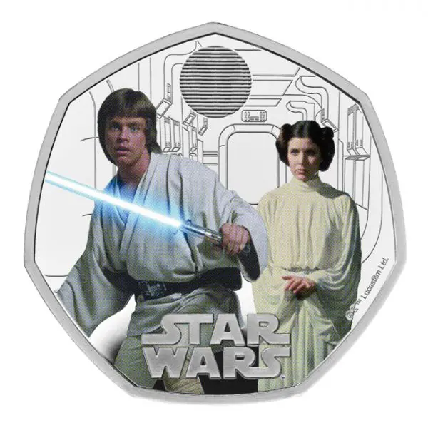 Luke Skywalker a princezna Leia 2023, 8 g stříbra v etuji