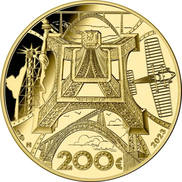 100. výročí úmrtí Gustava Eiffela, 1 oz zlata