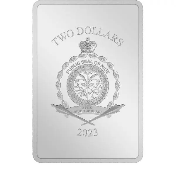 Qui-Gon Jinn 2023 - obdélníková mince, 1 oz stříbra