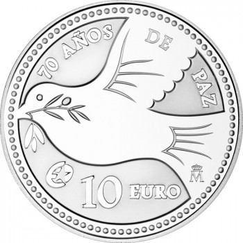 10 Euro Stříbrná mince Europastern - 70 let míru PP