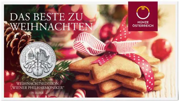 1,5 Euro Stříbrná mince-Vánoční filharmonie 2019 UN