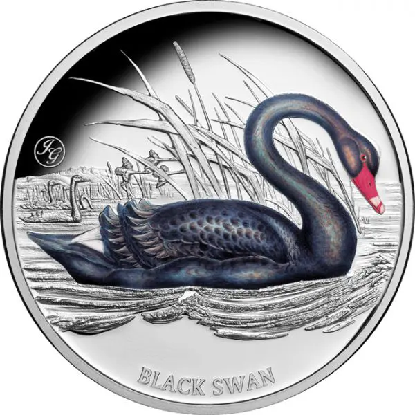 Černá labuť 2023, 1 oz stříbra, ražba 750 ks