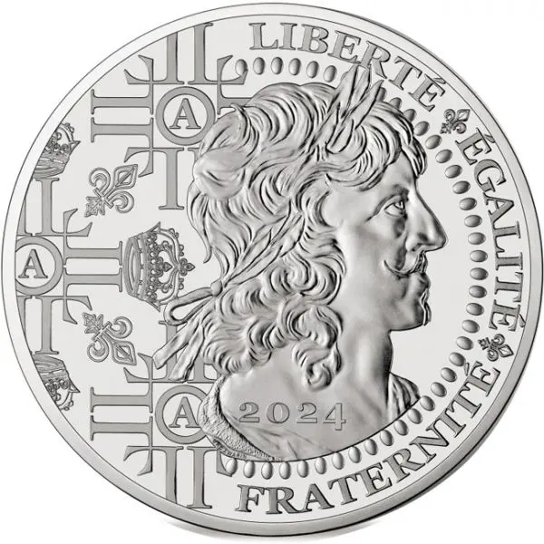 Louis dor, stříbrná mince v blistru