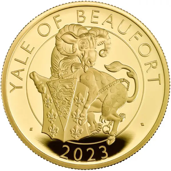 Zlatá mince Tudorovská zvířata - Yale of Beaufort 2023, 1 oz v etuji
