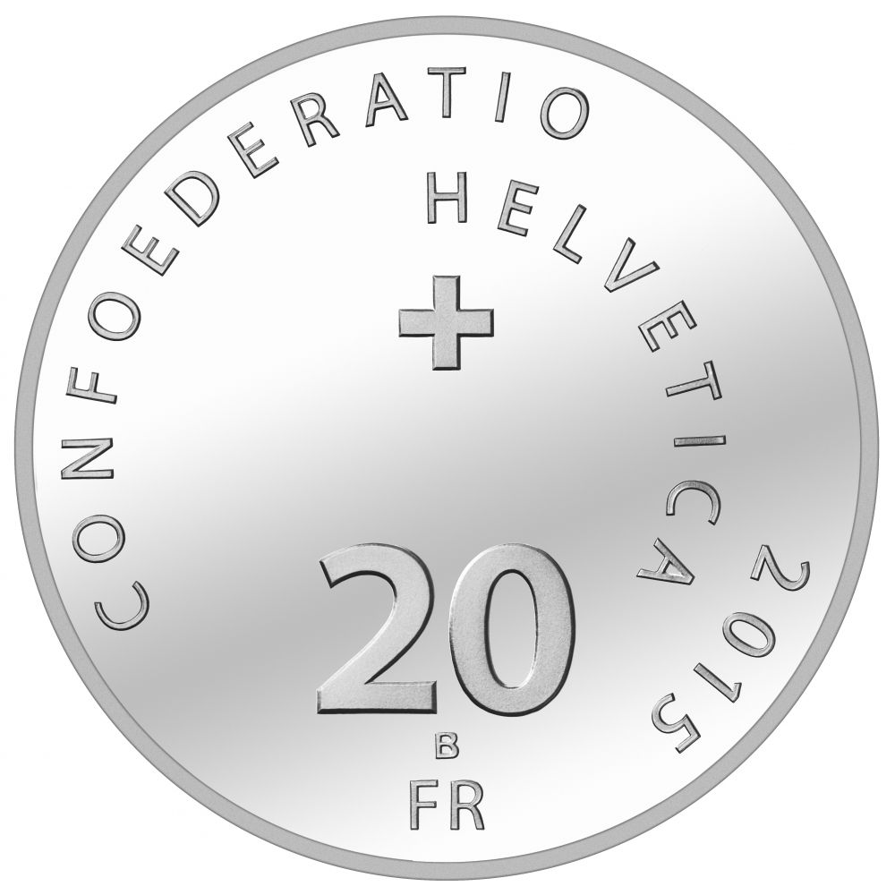 Švýcarská sport Hornussen, stříbrná mince