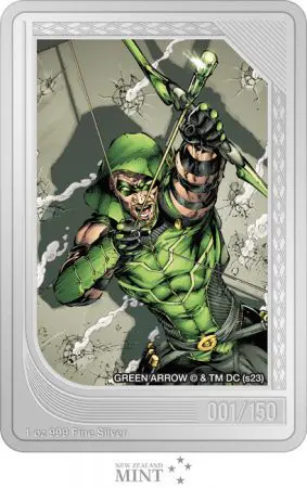 Green Arrow - sběratelská mince, 1 oz stříbra