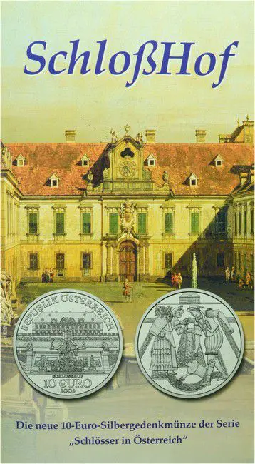 Zámek Hof 2003, stříbrná mince v blistru
