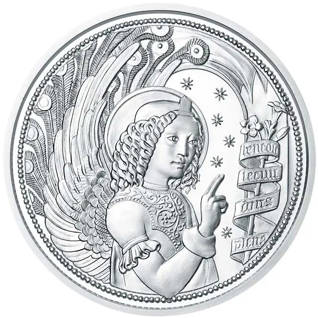 Stříbrná mince - Gabriel Anděl zvěstování