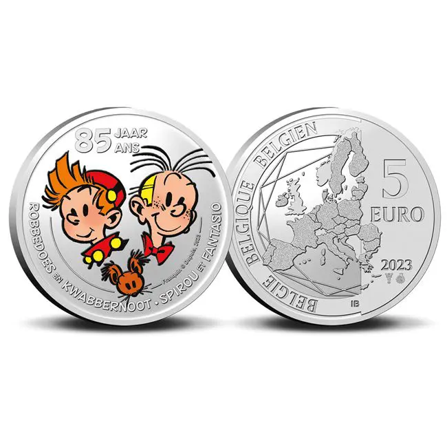 85. výročí Spirou a Fantasio mince v barvě, CuNi