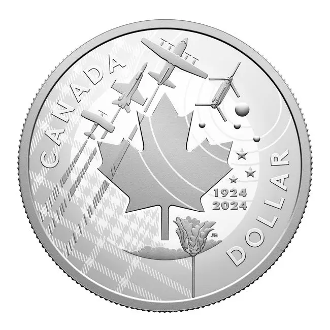 100 let Kanadského královského letectva, stříbrná mince