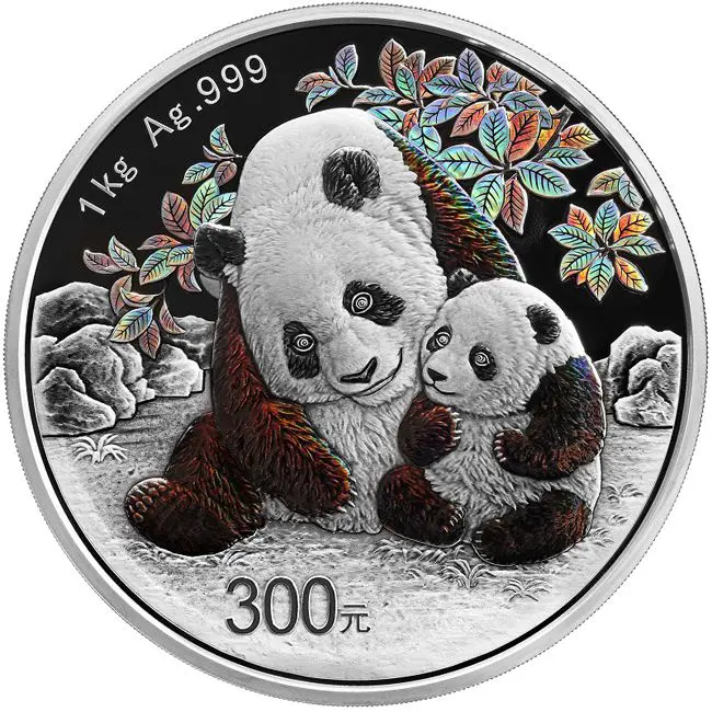 Panda 2024, stříbrná mince v etuji, 1 kg