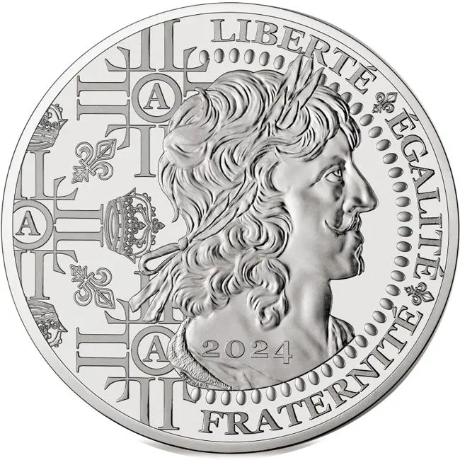 Louis dor, stříbrná mince v blistru