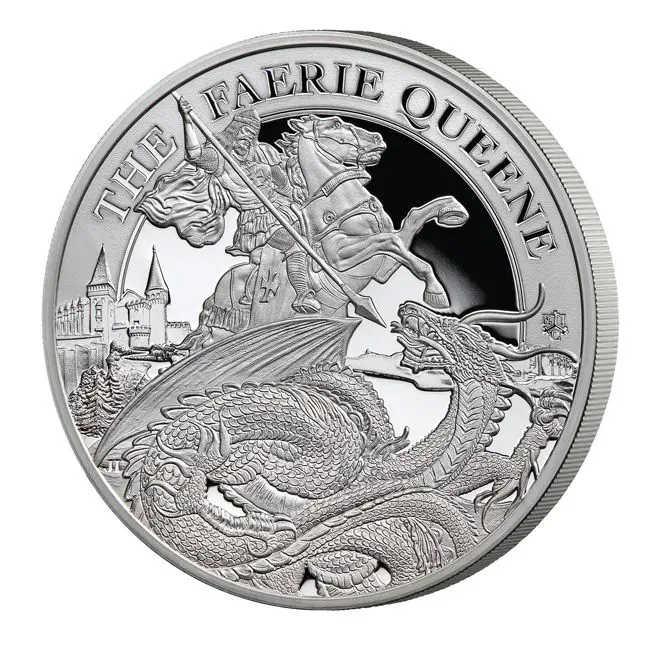 The Faerie Queene: Červený kříž a drak 2024, 1 oz stříbra
