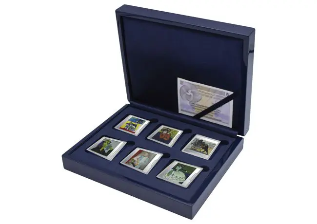 Menší sada k 50. výročí úmrtí Pabla Picassa, stříbro