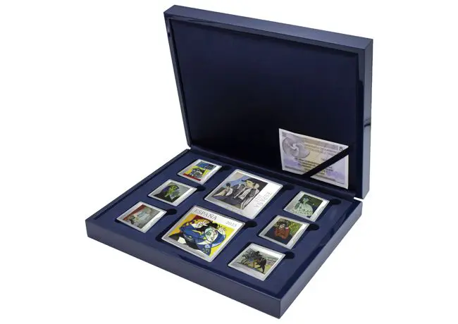 Větší sada k 50. výročí úmrtí Pabla Picassa, stříbro