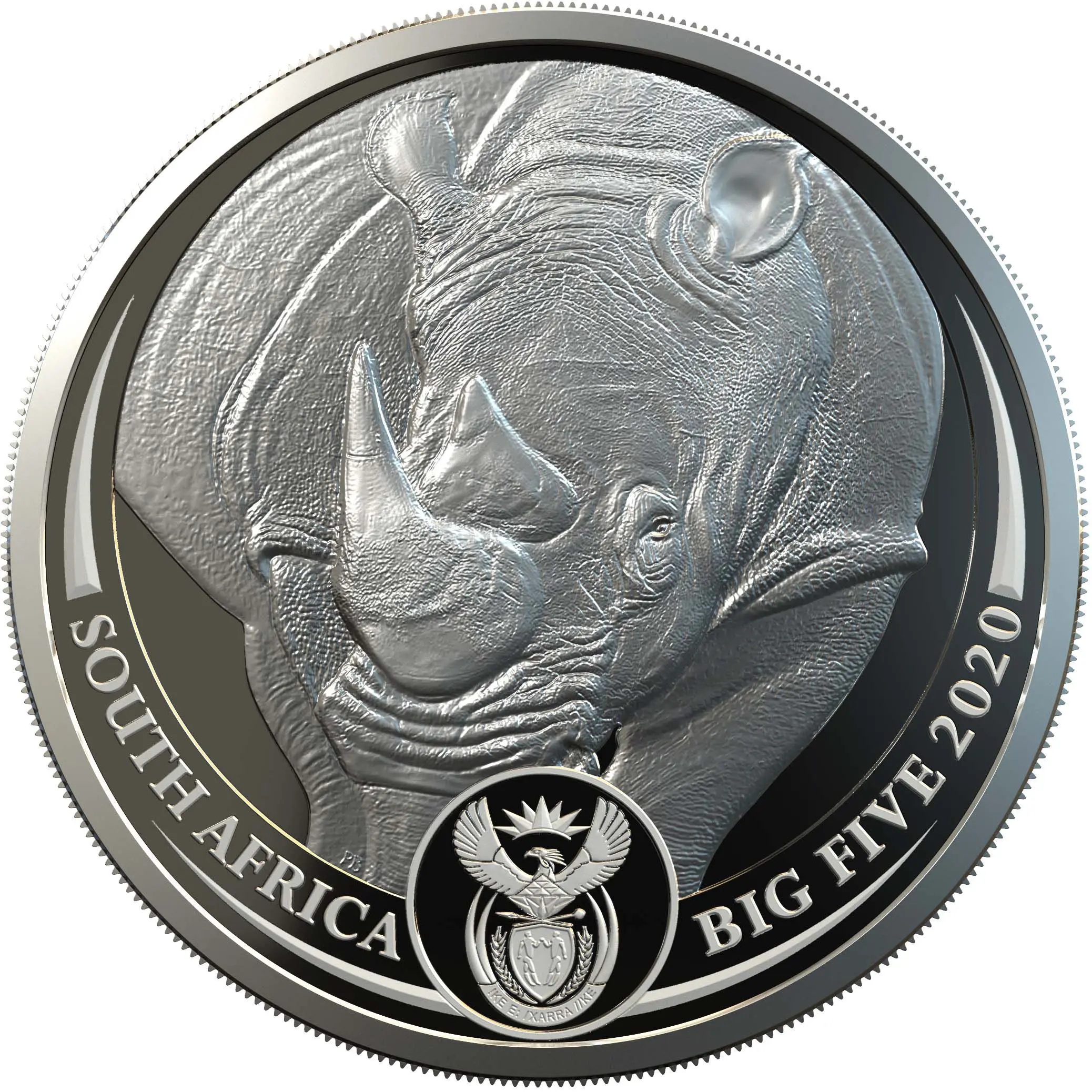 Big Five - Nosorožec 2020, 2 oz stříbra