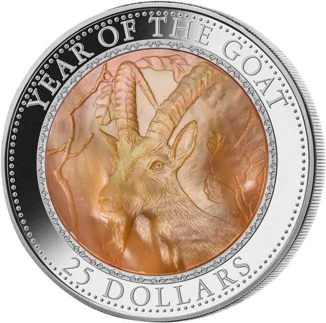 Lunární koza 2015, 5 oz stříbra