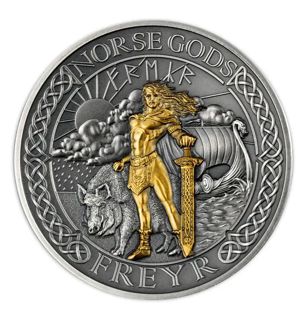 Freyr - norský bůh války, 2 oz stříbra