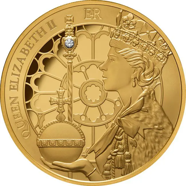 70. výročí korunovace královny Alžběty II, 1 oz zlata